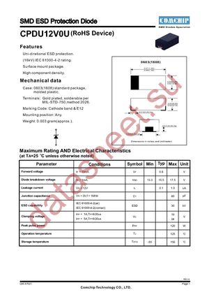 CPDU12V0U datasheet  